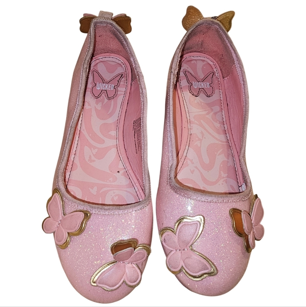 Wicked Pink Glitter Butterfly Kids Shoes